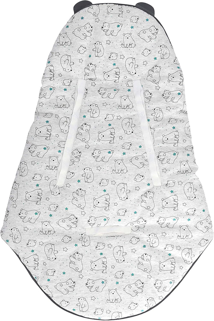 Sterntaler Baby Unisex Einschlagdecke Einschlagdecke wattiert Eisbär Elia - Einschlagdecke Babyschal