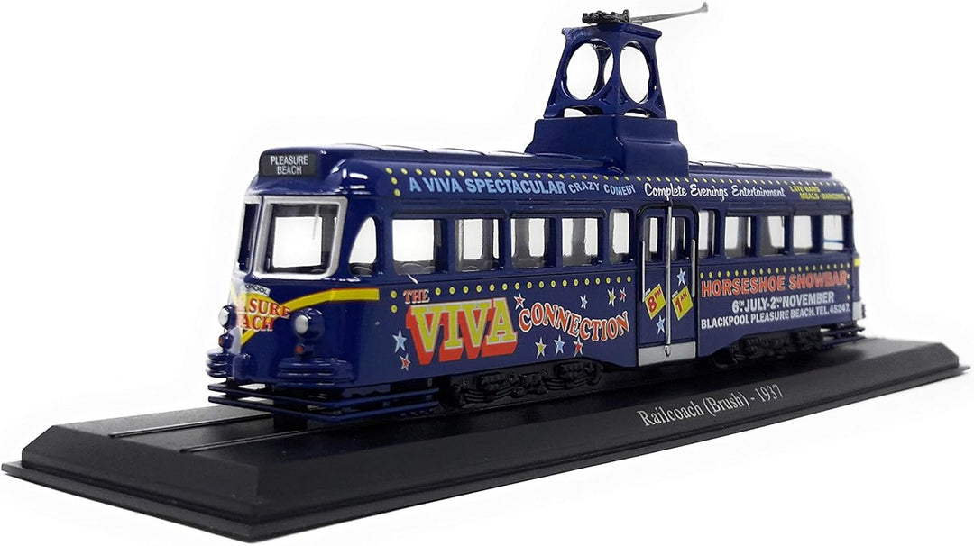 Atlas Strassenbahn Railcoach Blackpool Brush Tram 1937 Standmodell ohne Funktion Miniaturmodell Meta