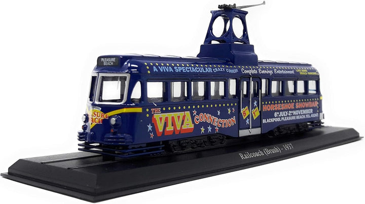 Atlas Strassenbahn Railcoach Blackpool Brush Tram 1937 Standmodell ohne Funktion Miniaturmodell Meta
