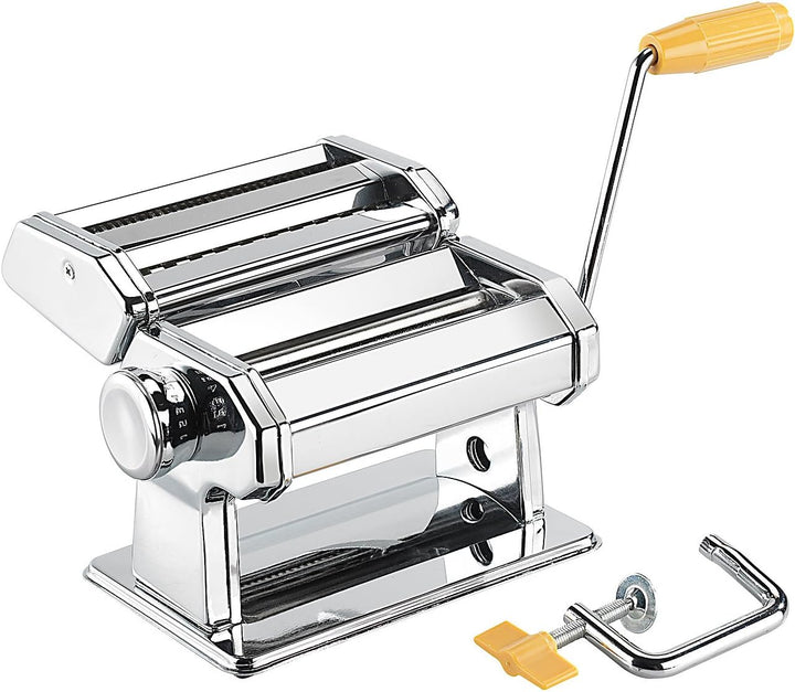 Rosenstein & Söhne Handnudelmaschine: Nudel-Maschine NM-100 mit Elektromotor, schmale & breite Bandn