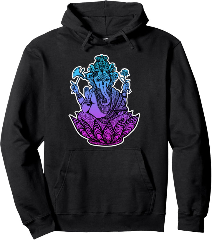 Ganesha Elefant Spiritualität Yoga Fitness Meditation Pullover Hoodie