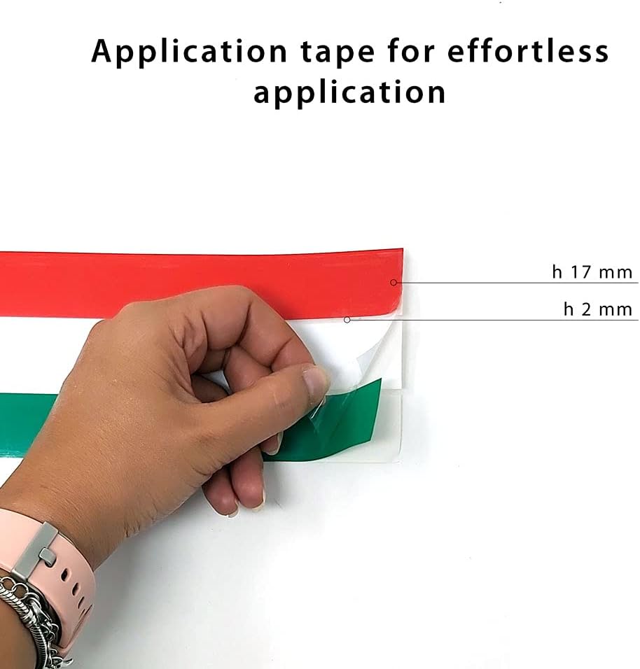 4R Quattroerre.it 10641 Klebestreifen für Motorräder dreifarbige Flagge Italien, 5 cm x 2 mt, 5 cm x