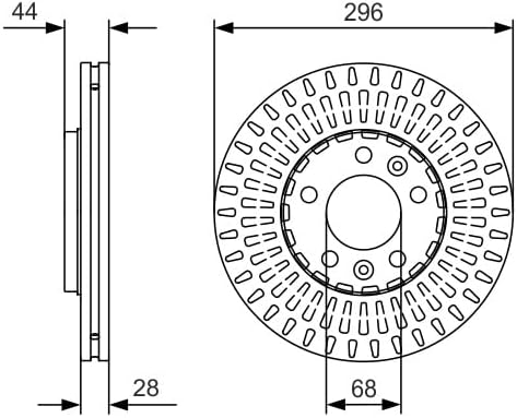 Bosch BD2451 Bremsscheiben - Vorderachse - ECE-R90 Zertifizierung - eine Bremsscheibe