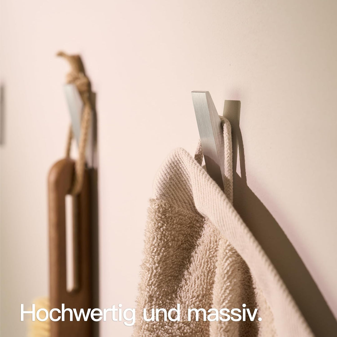 Designfabrik Hamburg Klebehaken extra stark | Haken selbstklebend | Wandhaken | Handtuchhalter ohne
