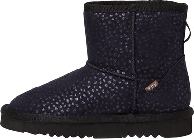 s.Oliver Mädchen Winterstiefeletten ohne Absatz Gefüttert Glitzer 36 EU Navy, 36 EU Navy