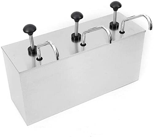 Edelstahl Saucenspender,Senf Ketchup Spender Pump,Sossenspender Sauciere Dispenser für Ketchup Mayon