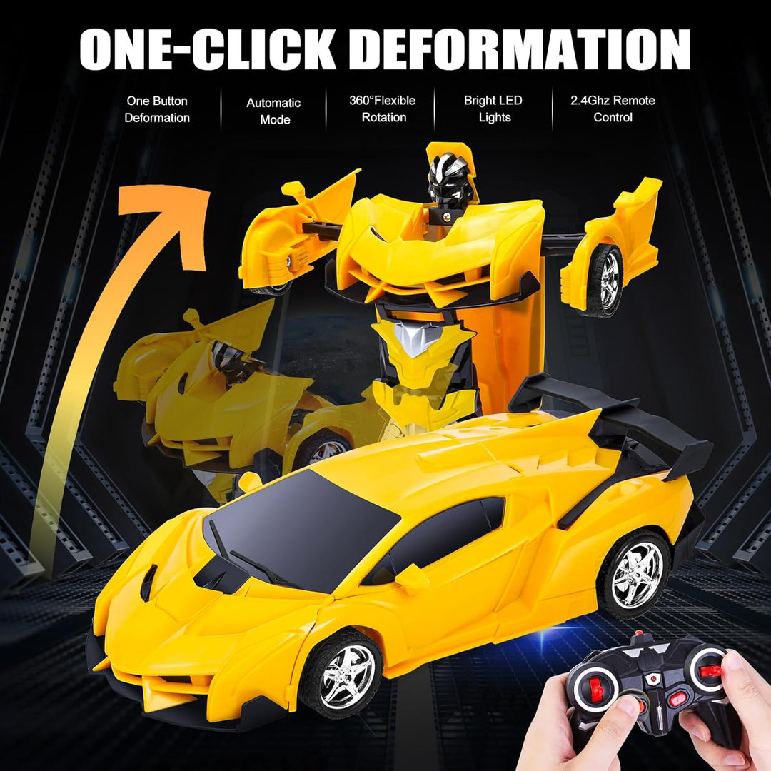 Thedttoy Transformator Ferngesteuertes Auto Spielzeug mit 2.4GHz Fernbedienung, 1:18 Ferngesteuerte