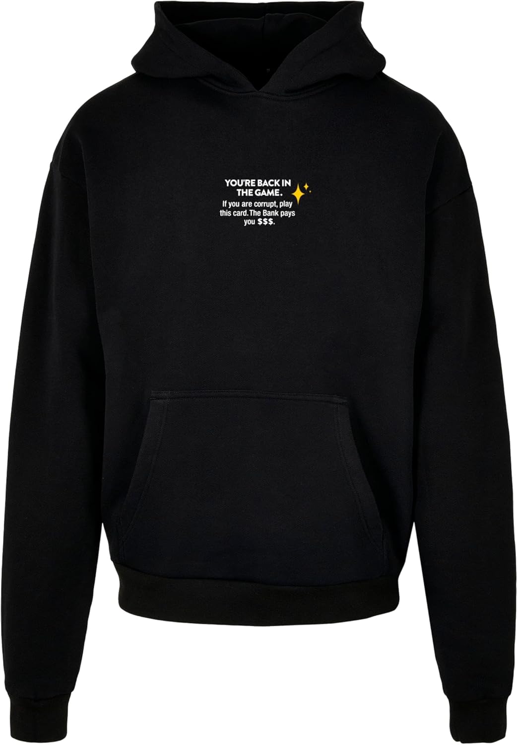 Mister Tee Herren Intepol Ultraheavy Oversize Hoodie, Männer Kapuzenpullover, erhältlich in Black, G