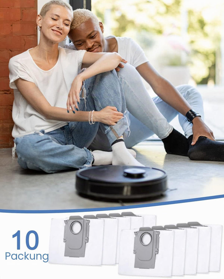 10 Staubbeutel Zubehör für Roborock S8+/S8 Pro Ultra/S7 MaxV Ultra/S7 Pro Ultra/Q7+/Q7 Max+/ Q5+/ T8