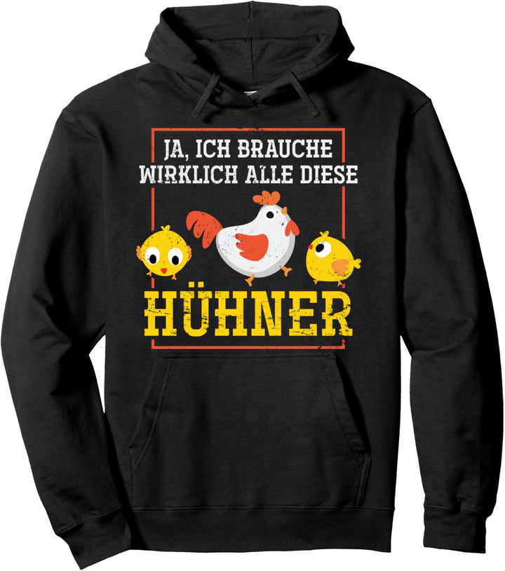 Lustiges Farmer Geschenk Hühner Bauer Huhn Pullover Hoodie