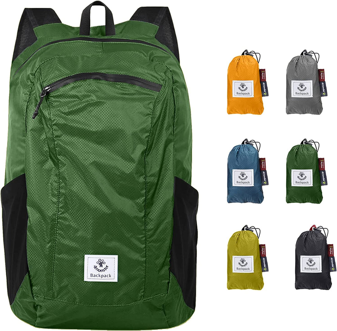 4Monster Faltbarer Rucksack Ultra Leicht, Unisex Tagesrucksack Outdoor, Wasserdichter Wanderrucksack