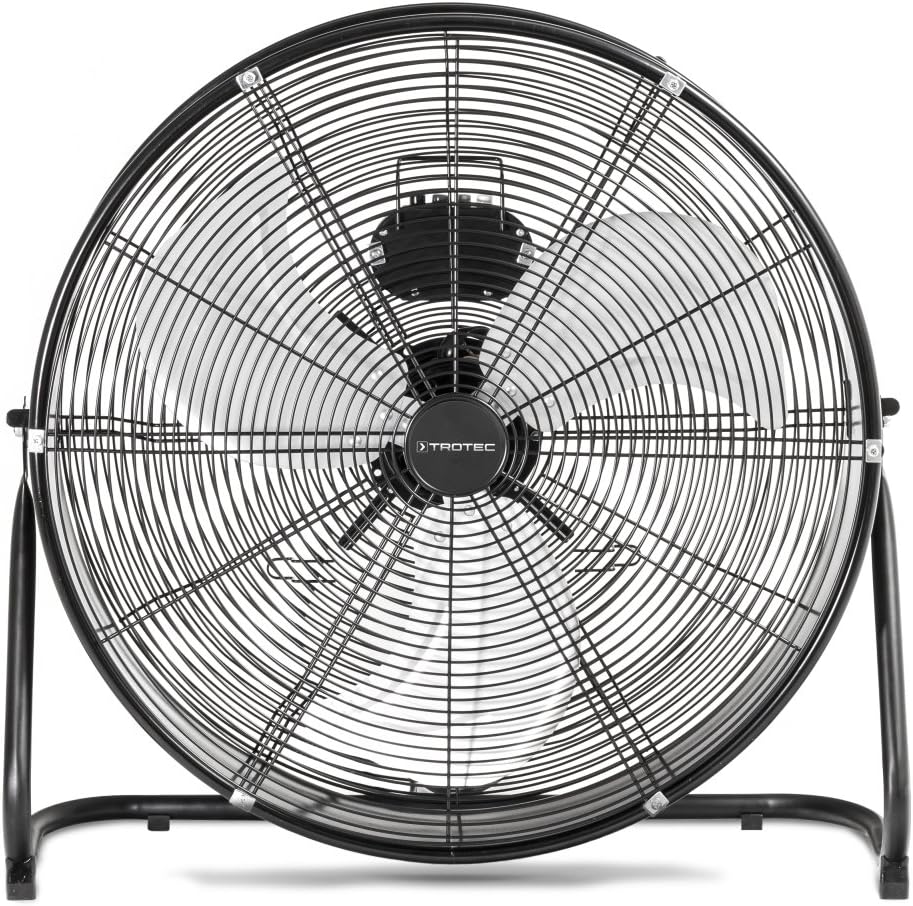 TROTEC Bodenventilator TVM 24 D – 124 Watt, Neigungswinkel 135°, 3 Stufen, Ø 60 cm, kippfester Stand