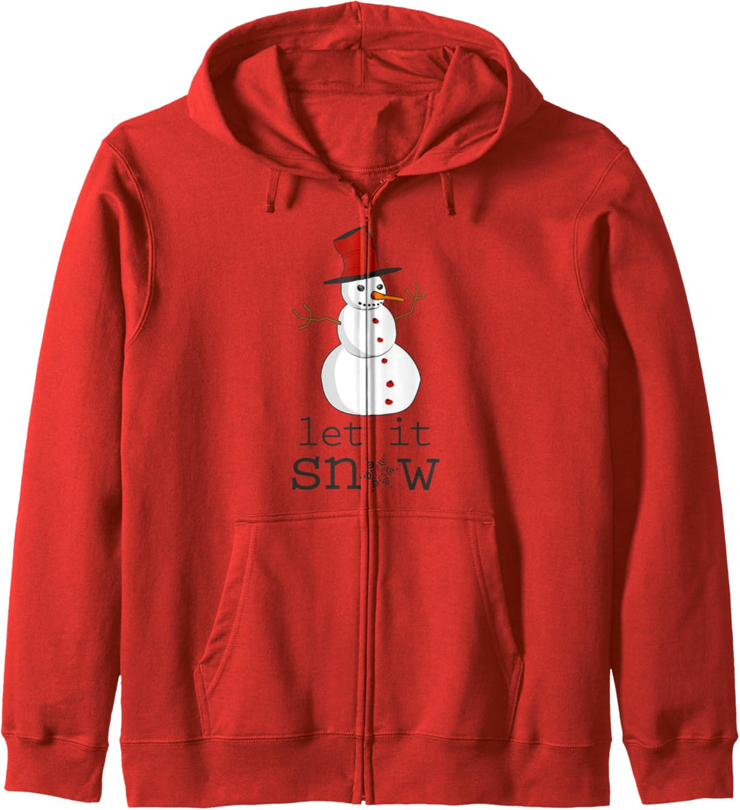 Lassen Sie es Schnee Schneemann Weihnachtsferien Winter Kapuzenjacke