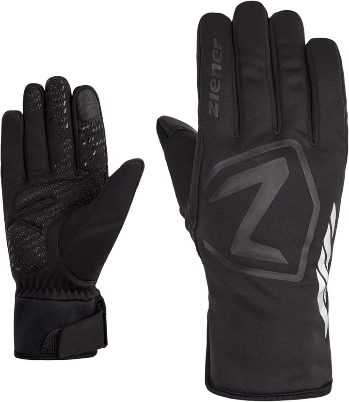 Ziener Herren Daqua Fahrradhandschuhe, Winter |wasserdicht, Soft-Shell, gepolstert 7 Schwarz, 7 Schw