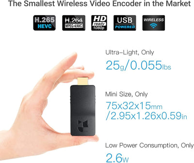 DDMALL Wireless Streaming Encoder, H.265 H.264 HDMI Live-Video-Encoder, Streamen von 1080p auf Faceb