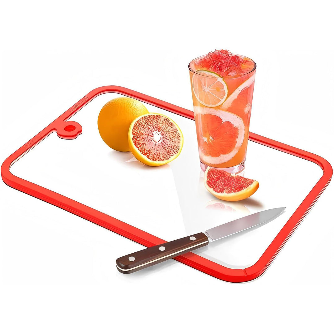 Freshmagic Schneidebrett Glas Spülmaschinenfest, Hochwertiges Glasschneidebrett mit Anti-Geruch für
