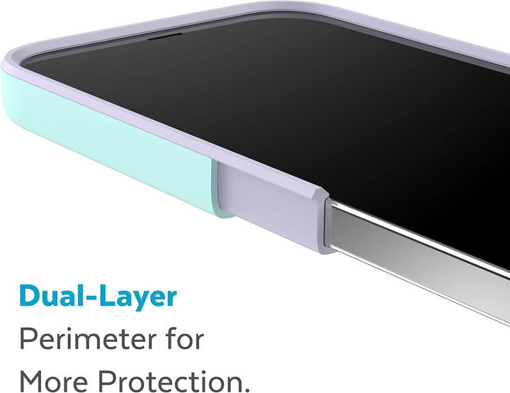 Speck Products Gemshell Grip Case passend für iPhone 14 Pro, 6,1 Zoll Modell, Helles Cyan/Lila, Hell