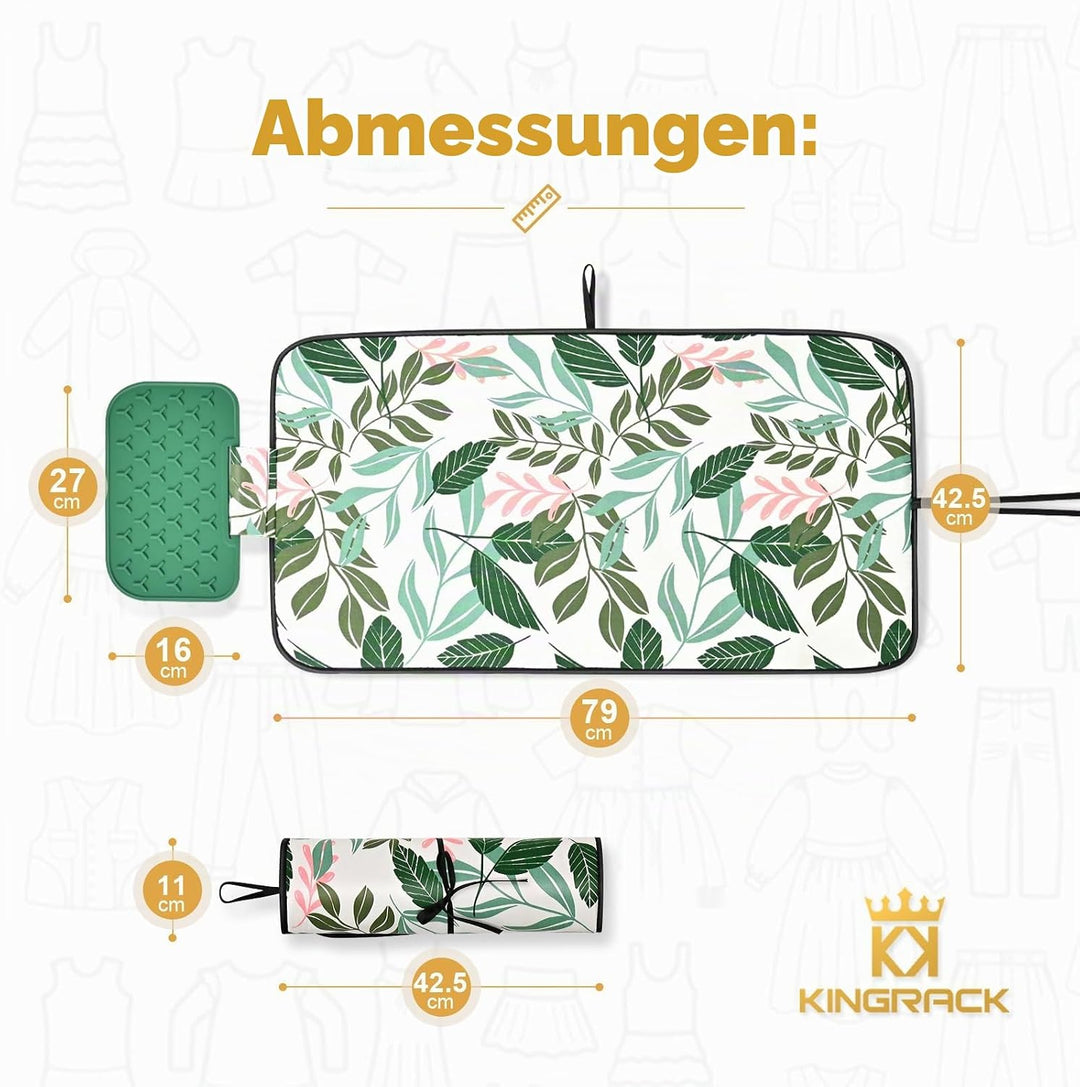 KINGRACK Bügelmatte für Dampfbügeleisen 79x42cm, Bügeldecke für Tisch mit Hitze, Extrem rutschfeste