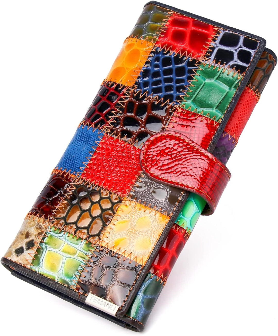 Eysee Portmonee Damen Gross aus Echtleder, Brieftaschen Geldbörse Damen mit Kartenfächer und Fotofen