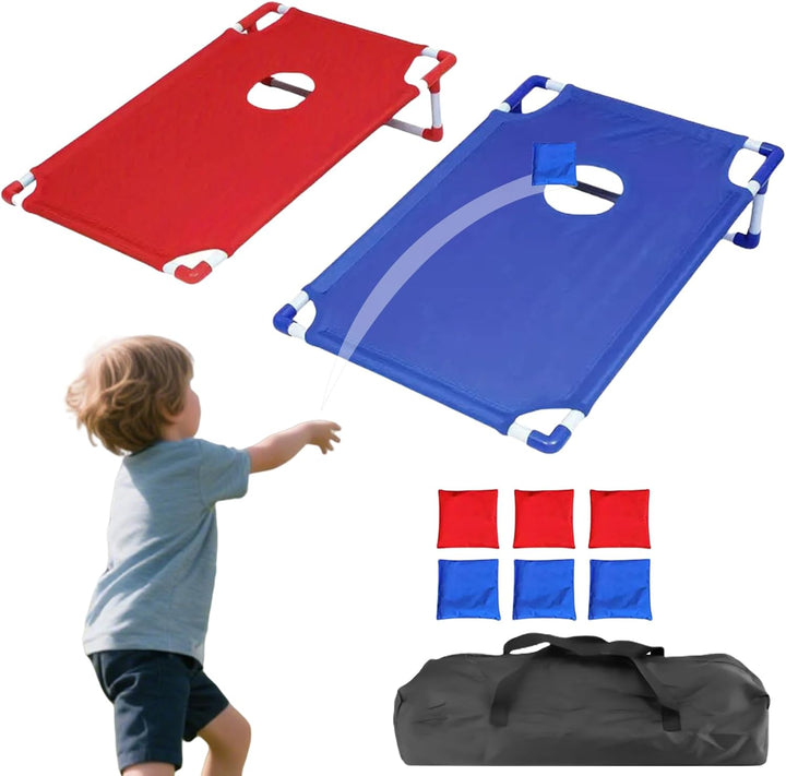 Cornhole Spieleset,Corn Hole Spiele für Erwachsene - Mit 6 Bohnensäckchen Und 58 X 51 cm Spielbrett