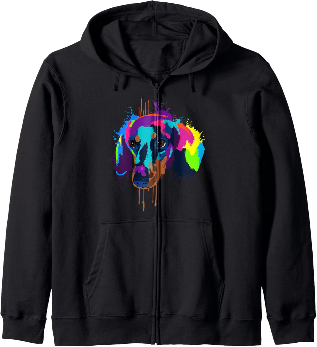Splash Art Dackel Hundehalter Geschenkidee Hunde Kapuzenjacke