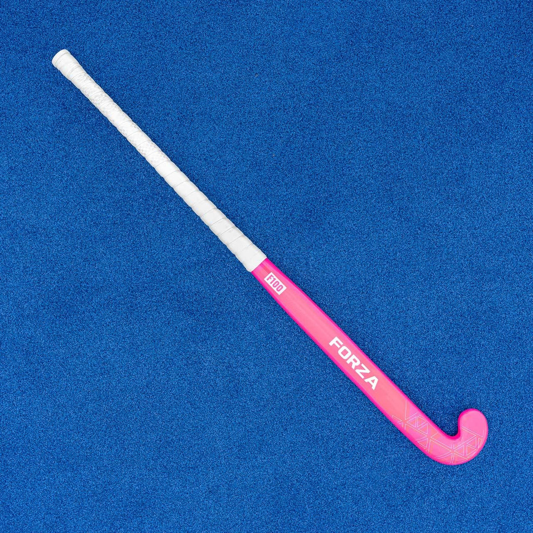 FORZA F100 Hockeyschläger – 100% Glasfaser | Mid Bow Hockey Schläger 93 cm (36,5") Rosa + Luxustasch