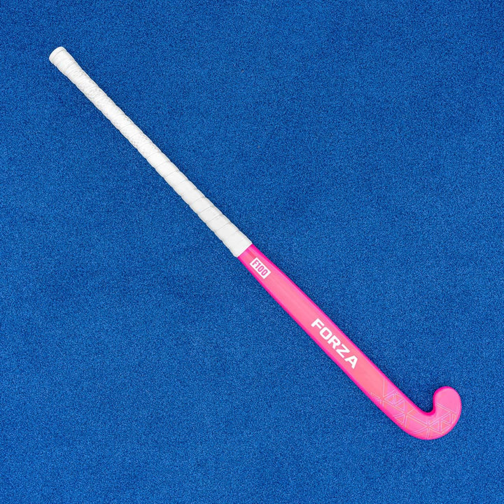 FORZA F100 Hockeyschläger – 100% Glasfaser | Mid Bow Hockey Schläger 93 cm (36,5") Rosa + Luxustasch