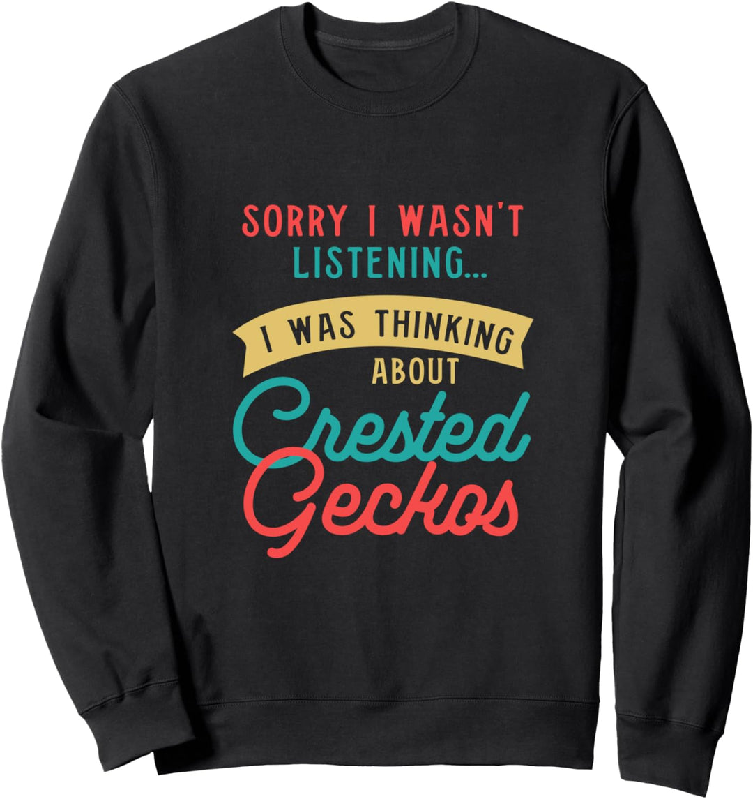 Nachdenken über Schopfgeckos Ironischer Spruch Eidechse Sweatshirt