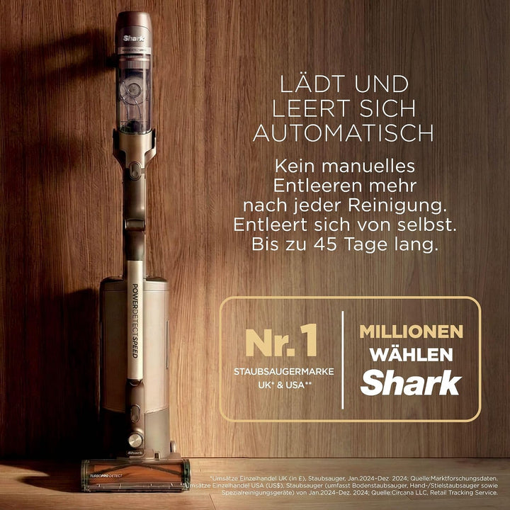 Shark PowerDetect Speed Luxe Collection Clean &amp; Empty Akku-Staubsauger | Anti-Allergen-HEPA-Filtrati