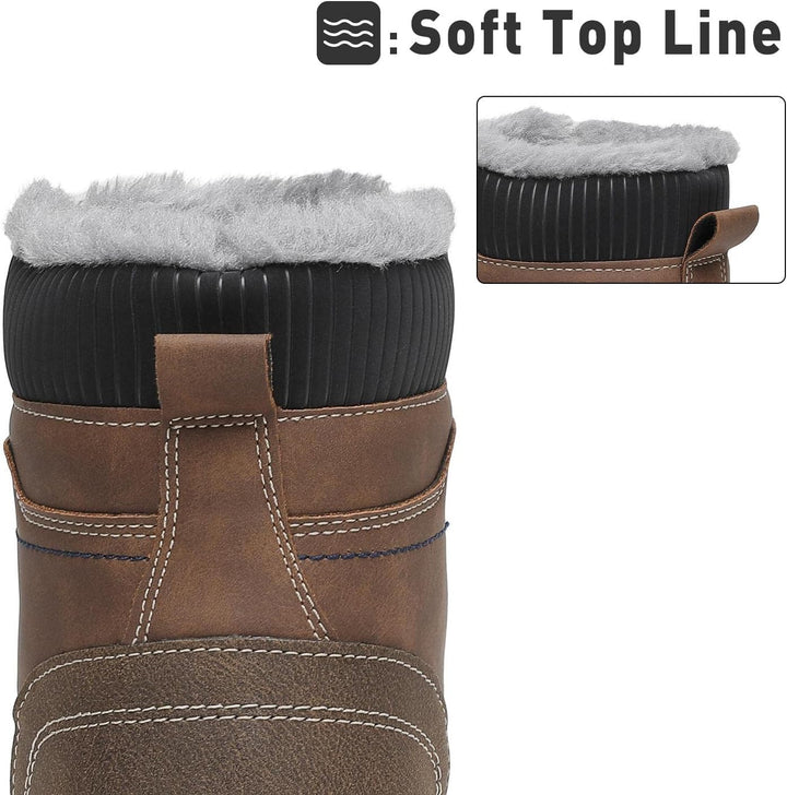 Mishansha Unisex Winterschuhe Winterstiefel mit Warm Gefüttert, Gr. 36-48 43 EU Kaffee Braun, 43 EU