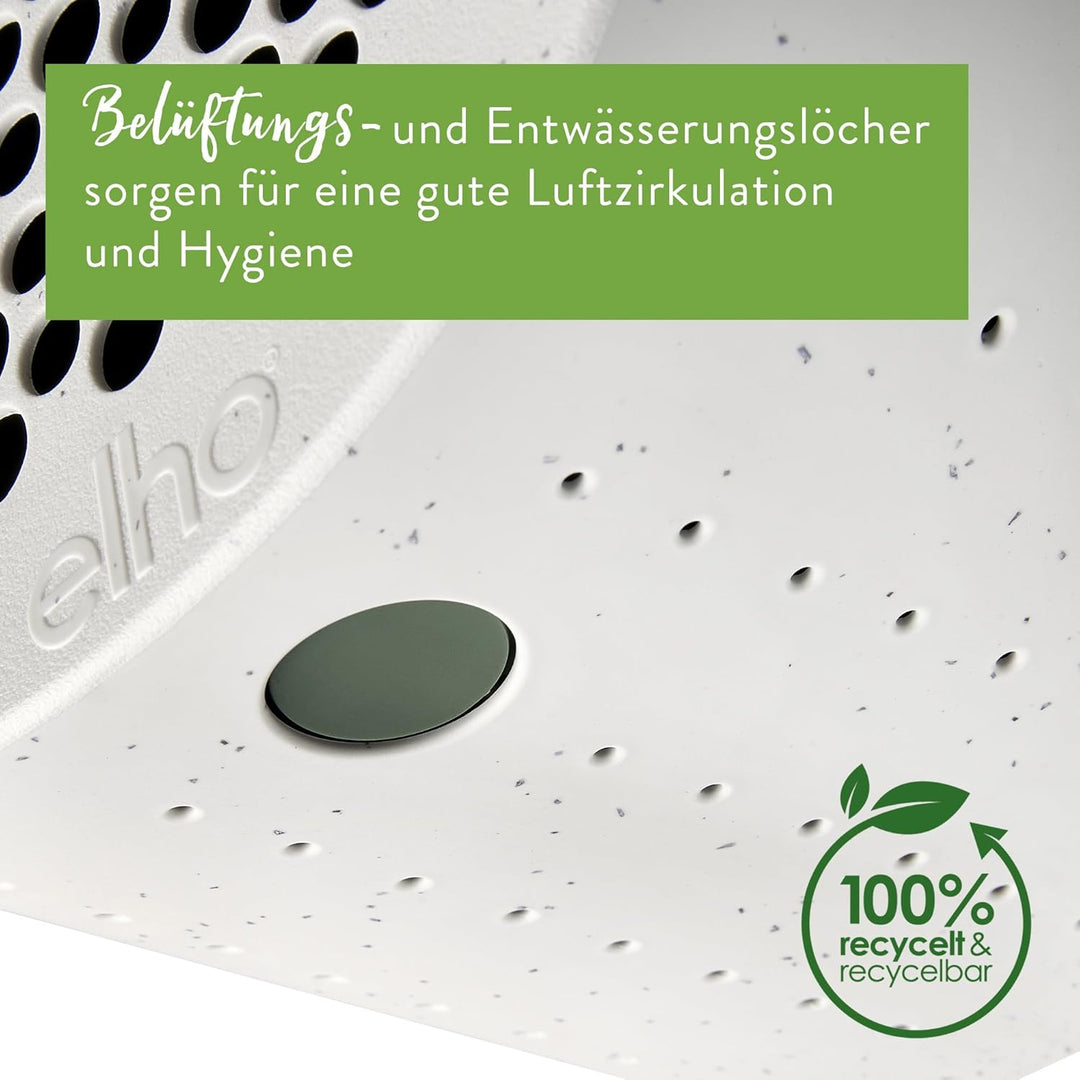 Elho Essential Bee Hotel 18cm - Insektenhotel für Bienen - 100% recyceltes Plastik - L18 x B21.1 x H
