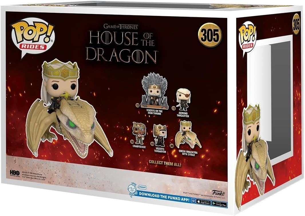 Funko POP! Rides Deluxe: House of The Dragon - Princess Rhaenyra Mit Syrax - Vinyl-Sammelfigur - Ges