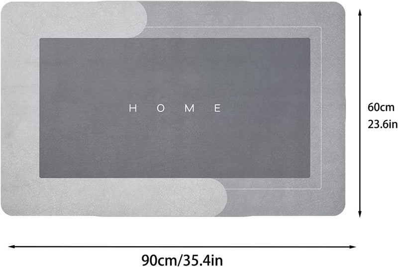 YeahBoom Super Absorbierende Bodenmatte,Schmutzabweisend Bodenmatte Für Bad,Memory-Schaum-Badematten