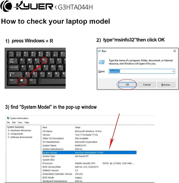 K KYUER 18Wh G3HTA020H G3HTA044H Laptop Tablette Akku für Microsoft Surface Book 1 1703 1704 1705 CR