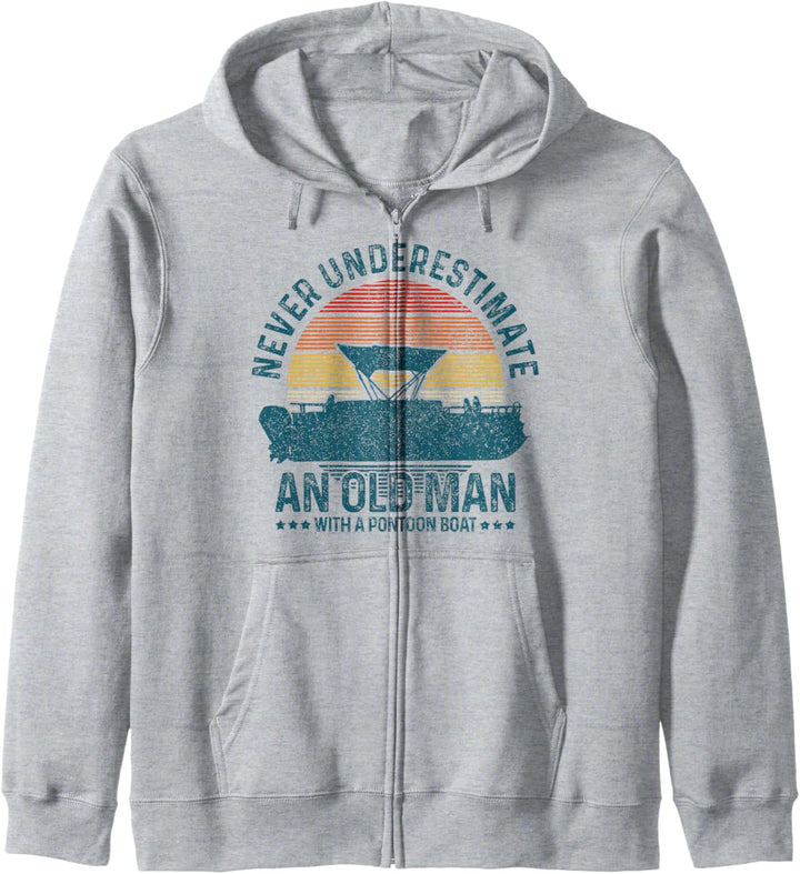 Pontoon Boot Lustig Geschenk Kapuzenjacke