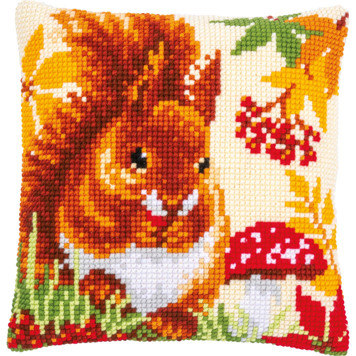 Vervaco Kit coussin au point de croix Ecureuil in automne