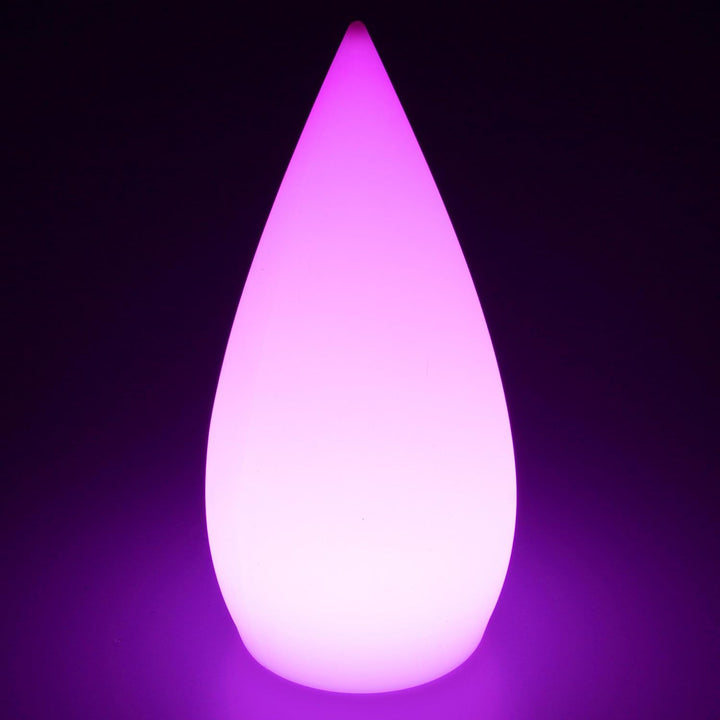 Deko Lampe Kegel Garten Leuchte 15 x 37 cm rund Batterie Akku kabellos Farbwechsel bunt RGB Licht di