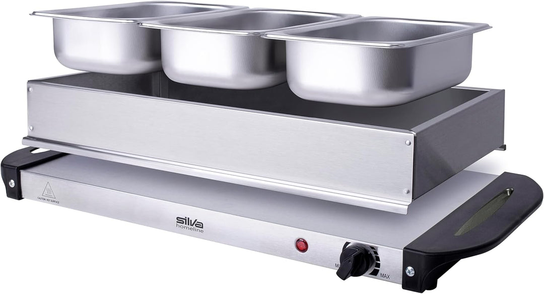 Stay Hot SH 4.1, XXL, 2-in-1 Buffetwärmer & Warmhalteplatte, 200 Watt, Ideale Lösung für Buffets, Pa