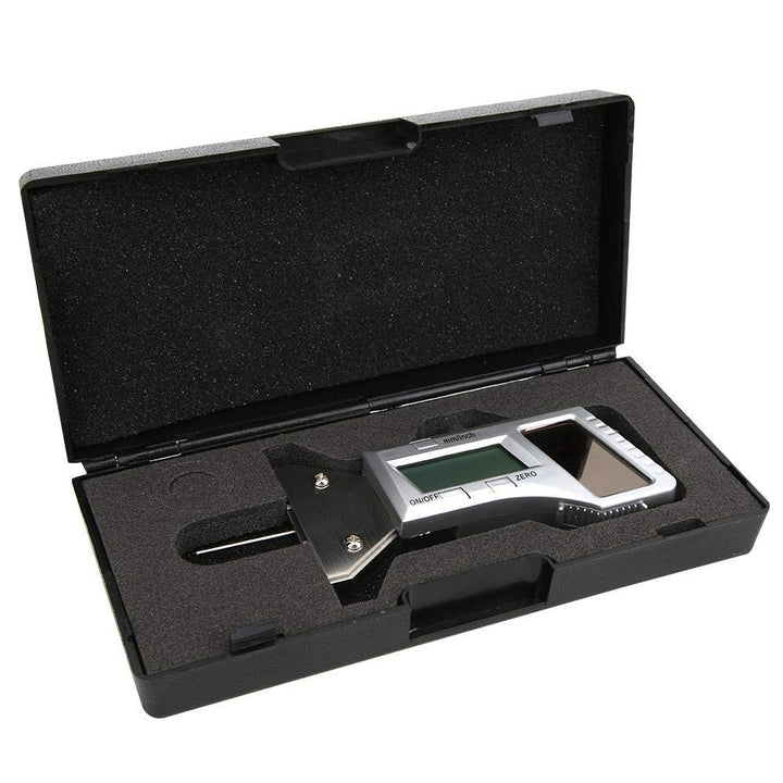 Digitales Reifenprofil Tiefenmessgerät, 0-25 mm, 0,01 mm Solarenergie Tiefenmessschieber, Edelstahl