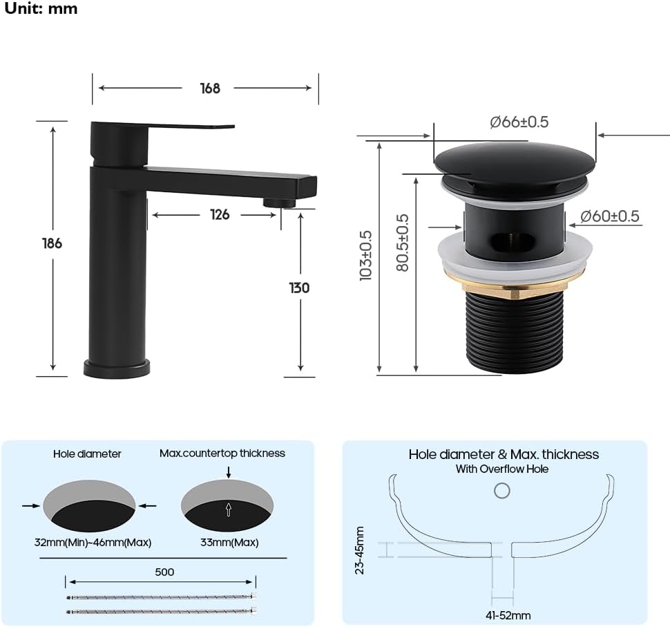 Decaura Wasserhahn Bad mit G1&