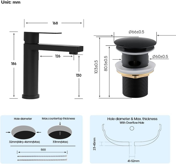 Decaura Wasserhahn Bad mit G1&