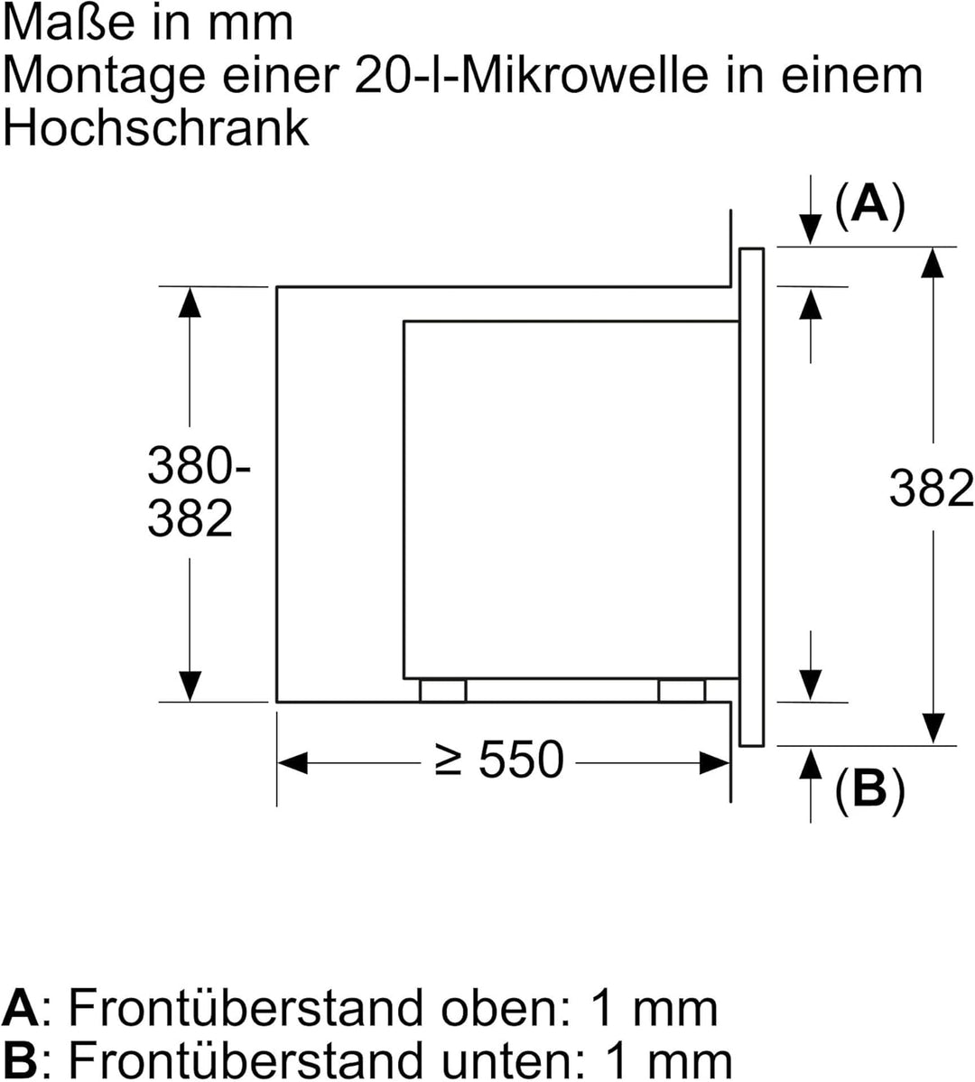 Siemens BE623LMB3 iQ300 Einbau-Mikrowelle, Schwarz, cookControl8 - Automatikprogramme, humidClean Pl