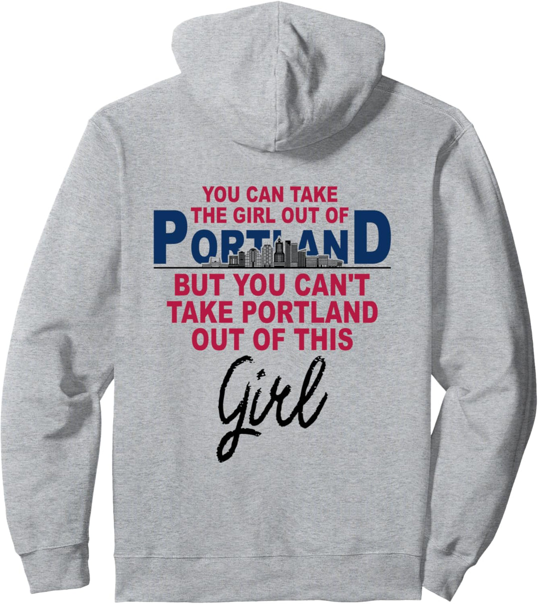Patriotic Portland Girl - Relocation from Portland (auf der Rückseite) Pullover Hoodie