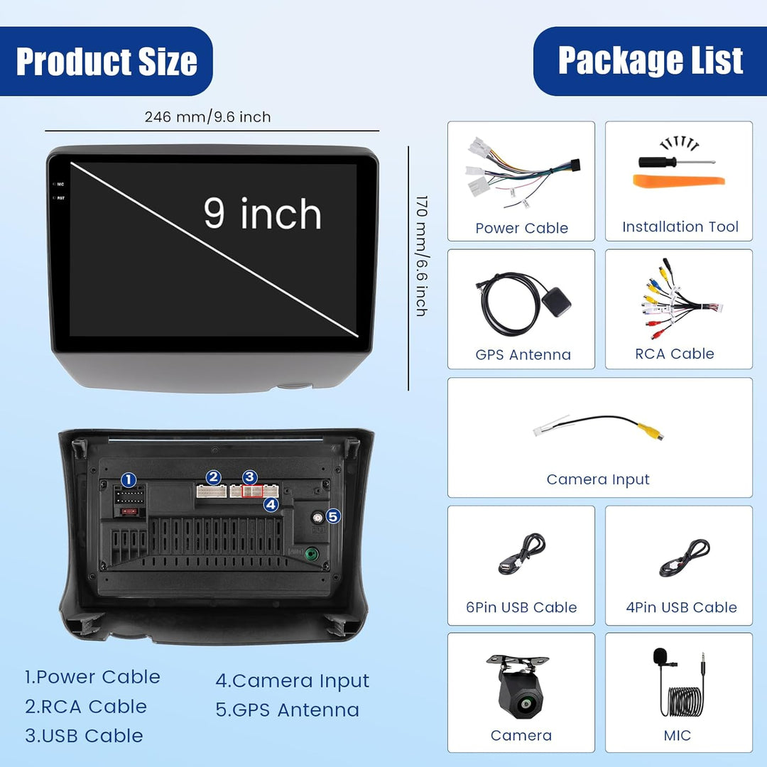 [4G+64G] Inefala Android 15 Autoradio für Toyota Yaris 1999-2005/ECHO 2000-2002 mit Wireless Carplay