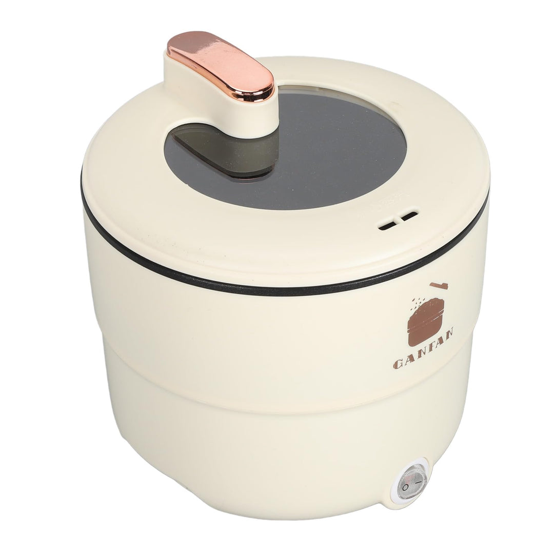 Fockety Digitaler Reiskocher, 300 W, 1,8 L Doppelte Schichten Getreidekocher Anti-Verbrühung Anti-St