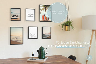 Papierschmiede® Mood Poster Set Surfers Holiday, Bilder Wohnzimmer Deko Schlafzimmer, 2x DIN A3 und