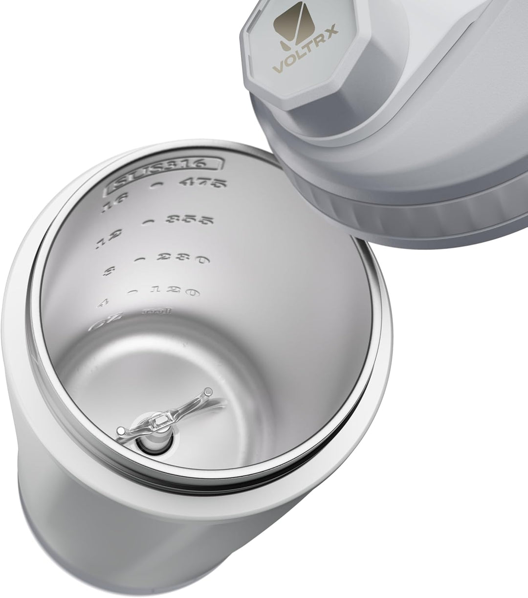 VOLTRX ChillMix Shaker Isoliertem Edelstahl - USB-C Aufladbarer Elektrischer Proteinshake-Mixer, Sha