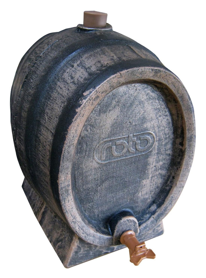 Yerd Barrik Deko Gärfass Mostfass Weinfass 10 Liter mit Prägung in Holzoptik Lebensmittelecht 1/2" A
