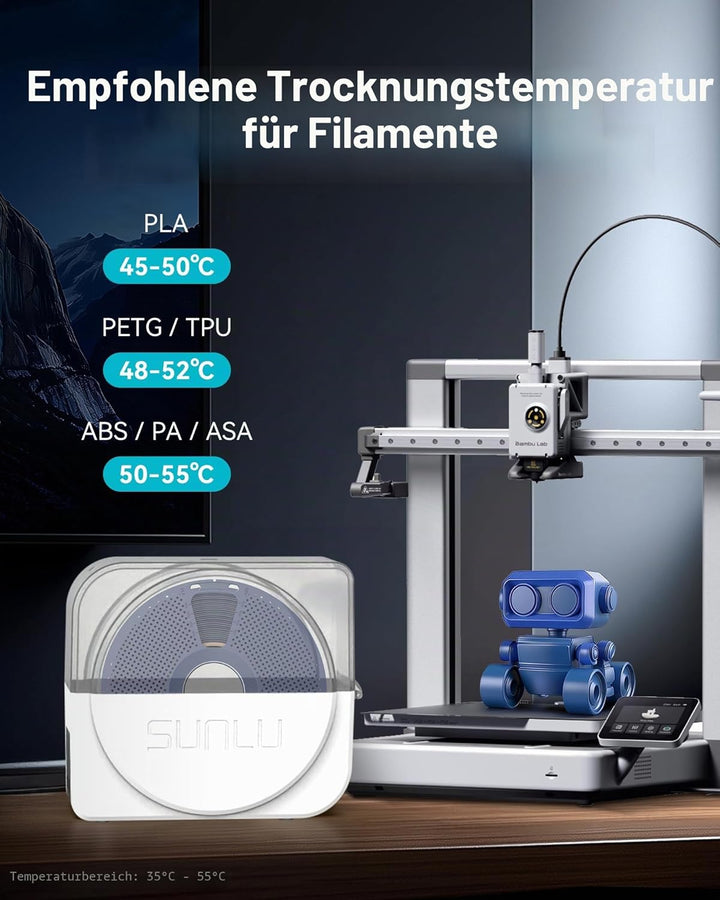 Upgraded Dryer Box of 3D Printer Filament, SUNLU 3D Filament Dryer Box S1, Keeping Filaments Dry Dur