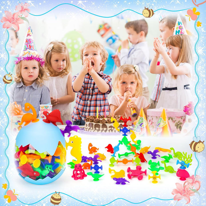 Badespielzeug ab 1 2 3 Jahre: 40 Pcs Badewannenspielzeug Saugnapf Spielzeug Kinder Sensorik Wanne Sa